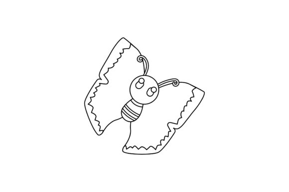Decorative Butterfly Line Style Design