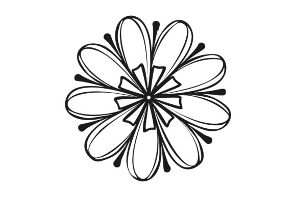 Decorative Flower Icon, Simple Style