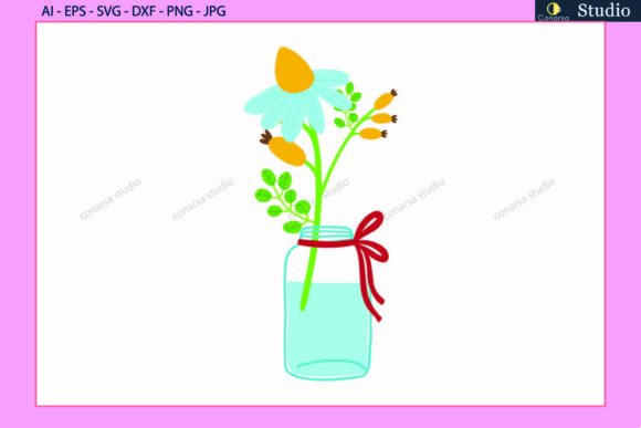 Decorative Flowers in Water Bottles SVG: A Versatile Design for Creative Projects