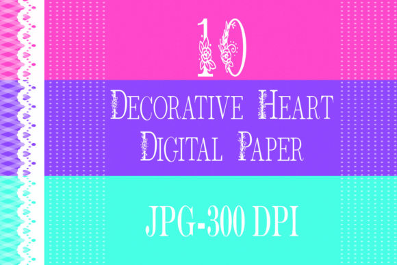 Decorative Heart Digital Paper