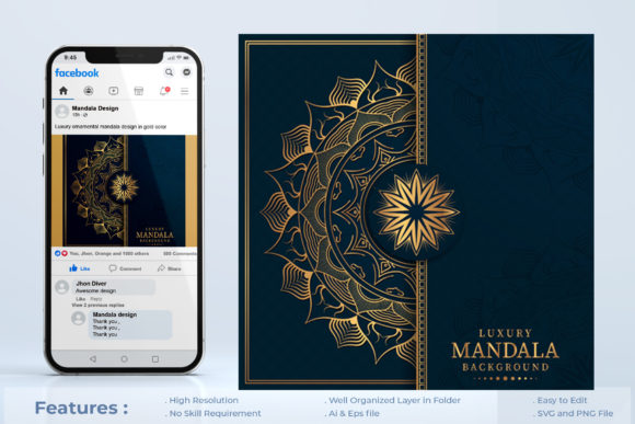 Decorative Monochrome Mandala: Elevating Your Design with Precision and Elegance