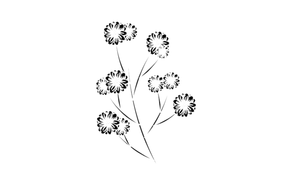 Floral Decorative Simple Silhouette