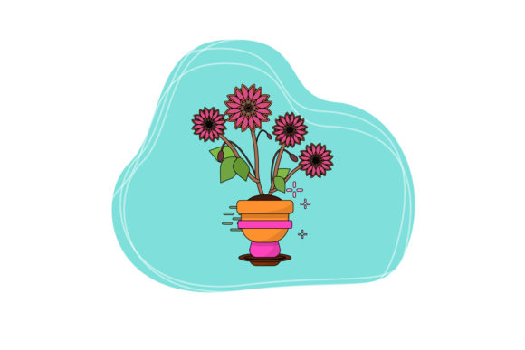 Flower Decorative Shape Background for Modern Designs