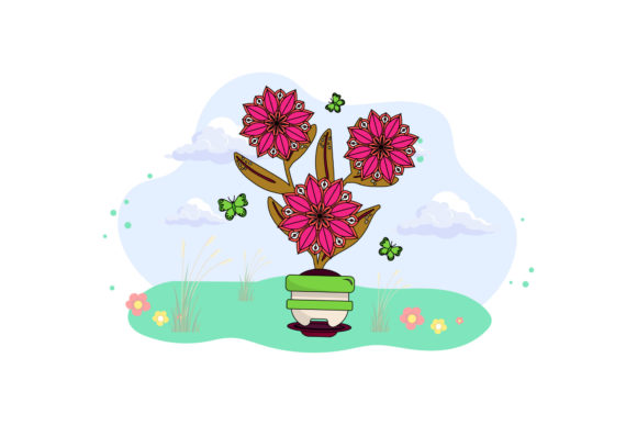 Flower Pot Decorative Cloud Nature
