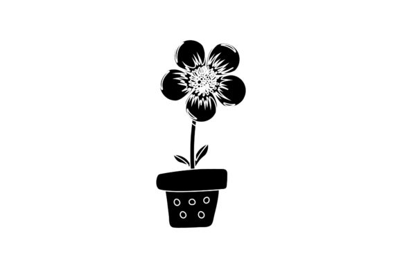 Flower s Beauty Decorative Black Icon