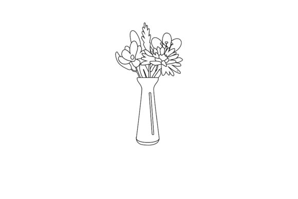 Flowers Pot Decorative Outline: A Versatile Design Asset for Modern Creatives