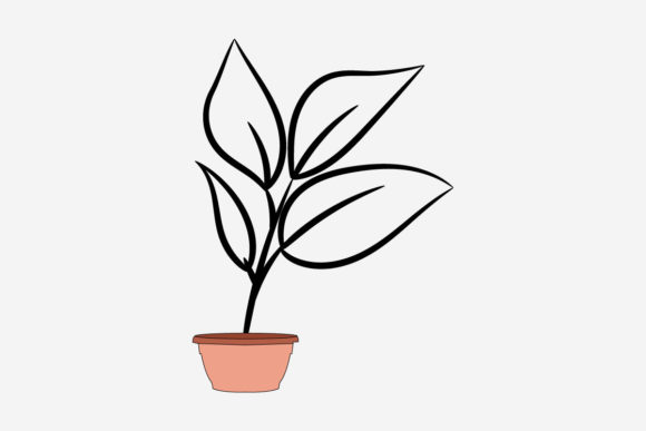 Leaf Decorative Floral Line Art Design Guide