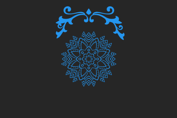 Mandala Blue Tattoo Decorative Abstract