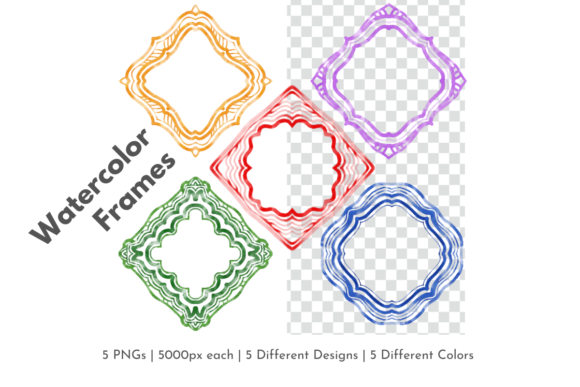 Watercolor Decorative Frames for Creative Projects